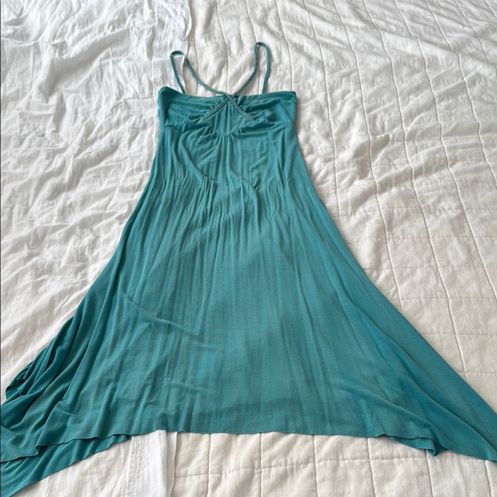 Indah Teal Midi Dress
